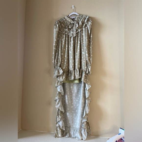 WEWOREWHAT High Low Polka Dot Floral Dress - Picture 4 of 7